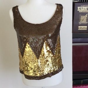 Sequined and beaded top size 8